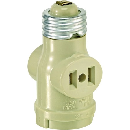 Leviton Leviton Plastic Medium Base Lampholder 1 pk 01403-00I